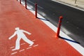 Symbol for pedestrians on pedestrian footway