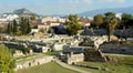Greece, Athens, Kerameikos Cemetery, view of the cemetery and Lycabettus Hill