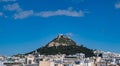 Greece. Athens Lycabettus hill, sunny day, blue sky