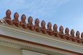 Greece Athens Piraeus, roof edge of an old building, workmanship is great