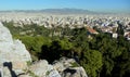 Greece, Athens, view of the city from the Areopagus (Mars Hill) Royalty Free Stock Photo