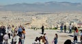 Greece, Athens, view of the city from the Areopagus (Mars Hill)