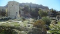 Greece, Athens, view of the Tower of the Winds and the Acropolis Royalty Free Stock Photo