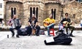 Greece, Athens: Young Greek Musicians Playing for Tourists