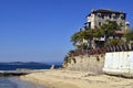 Greece, Athos Peninsula, Medieval Tower Royalty Free Stock Photo