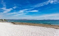 Greece, Attica. Blue sky, calm sea water, Mati beach Royalty Free Stock Photo