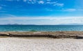 Greece, Attica. Blue sky, calm sea water, Mati beach Royalty Free Stock Photo