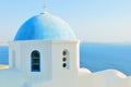 Greece blue church Royalty Free Stock Photo