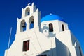 Greece blue church Royalty Free Stock Photo