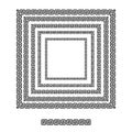 Greece brushs patterns in a square line black shape design vector graphic round frames with fully editable stroke width art