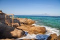 Greece, Chalkidiki Halkidiki, Sithonia - Mount Athos view, relaxing on the beach