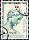 GREECE - CIRCA 1950: A stamp printed in Greece shows Youth of Marathon statue, circa 1950.