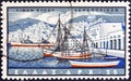 GREECE - CIRCA 1958: A stamp printed in Greece shows Ermoupoli, Syros island, circa 1958.