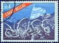 GREECE - CIRCA 1976: A stamp printed in Greece shows the mass breakout of Missolonghi during the siege of the town by the Ottomans