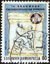 GREECE - CIRCA 1992: A stamp printed in Greece shows diseases of digestive system gastroenterology, circa 1992.