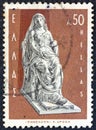 GREECE - CIRCA 1967: A stamp printed in Greece shows `Penelope` sculpture by Leonidas Drosis, circa 1967.