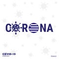 Greece Coronavirus Typography. COVID-19 country banner