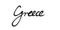 Greece country name handwriting