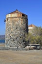 Greece, Crete, Elounda Windmills Royalty Free Stock Photo