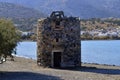 Greece, Crete, Elounda Windmills Royalty Free Stock Photo