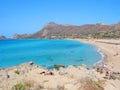 Greece, Crete, Falasarna beach, people, tourist resort