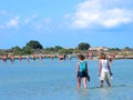 Crete, Greece, people, Elafonisi beach Royalty Free Stock Photo