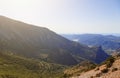 Greece. Crete. Pass Seli-Ambelu. Panorama towards Lassithi Plateau