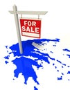 Greece crisis conceptual image Royalty Free Stock Photo