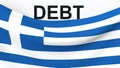 Greece debit crisis concept