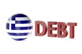 Greece debt concept Royalty Free Stock Photo