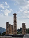 greece delphi appolo temple columns ancient Royalty Free Stock Photo