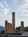 greece delphi appolo temple columns ancient Royalty Free Stock Photo