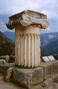 Greece, Delphi, August 1997. Column. Royalty Free Stock Photo