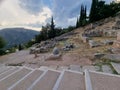 greece delphi center of the world or the navel of the earth Royalty Free Stock Photo