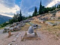 greece delphi center of the world or the navel of the earth Royalty Free Stock Photo