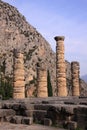 Greece Delphi Pillars of Temple of Apollo