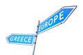 Greece Europe Road Sign