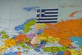 greece european nation flag geography flag travel symbol map tourism country national Royalty Free Stock Photo