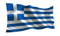 Greece flag, A series of `Flags of the world.` The country - Greece flag