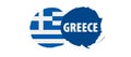 Greece flag, vector illustration on a white background. Royalty Free Stock Photo