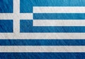 Greece flag vintage, retro, scratched,