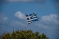 Greece flag waving in the wind