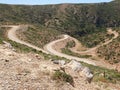 Greece gravel road Royalty Free Stock Photo