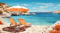 greece greek coastal sunbathing