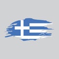 Greece grunge flag, great design for any purposes. Abstract watercolor painting. Vector illustration. Stock image. Royalty Free Stock Photo