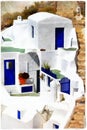 Greece, houses of Santorini Royalty Free Stock Photo