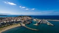 Greece. Island of Crete. Rethymno. Drone photography contest. Lighthouse