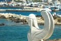 Greece, the island of Naxos. A carving of a winged god. Royalty Free Stock Photo