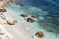 Greece, Paros. A view from the cliffs at Piso Livadi.