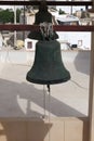 Greece, the island of Santorini. The inland village of Emborio. A church bell. Royalty Free Stock Photo